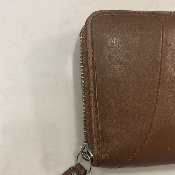 Brown Buckle Leather Coach Wallet - Picture 8 of 13